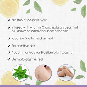 Application of SATIN SMOOTH Citrus Mojito Thin Film Hard Wax on skin