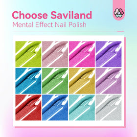 Application of SAVILAND nail polish on nails with glossy finish