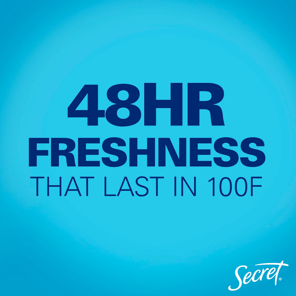 Application of Secret Aluminum Free Deodorant on skin