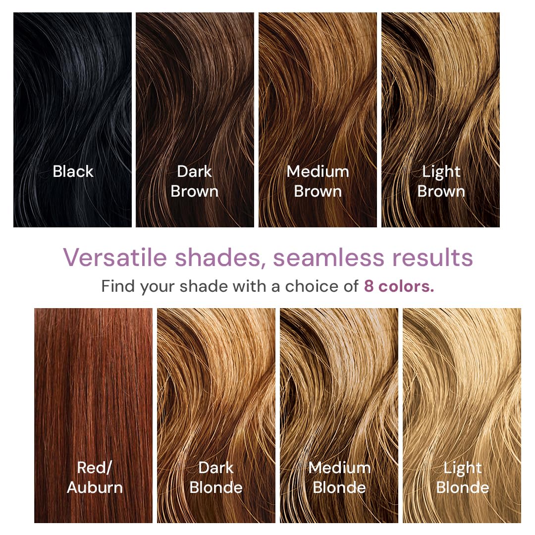 Application of STYLE EDIT Root Touch Up Spray on hair
