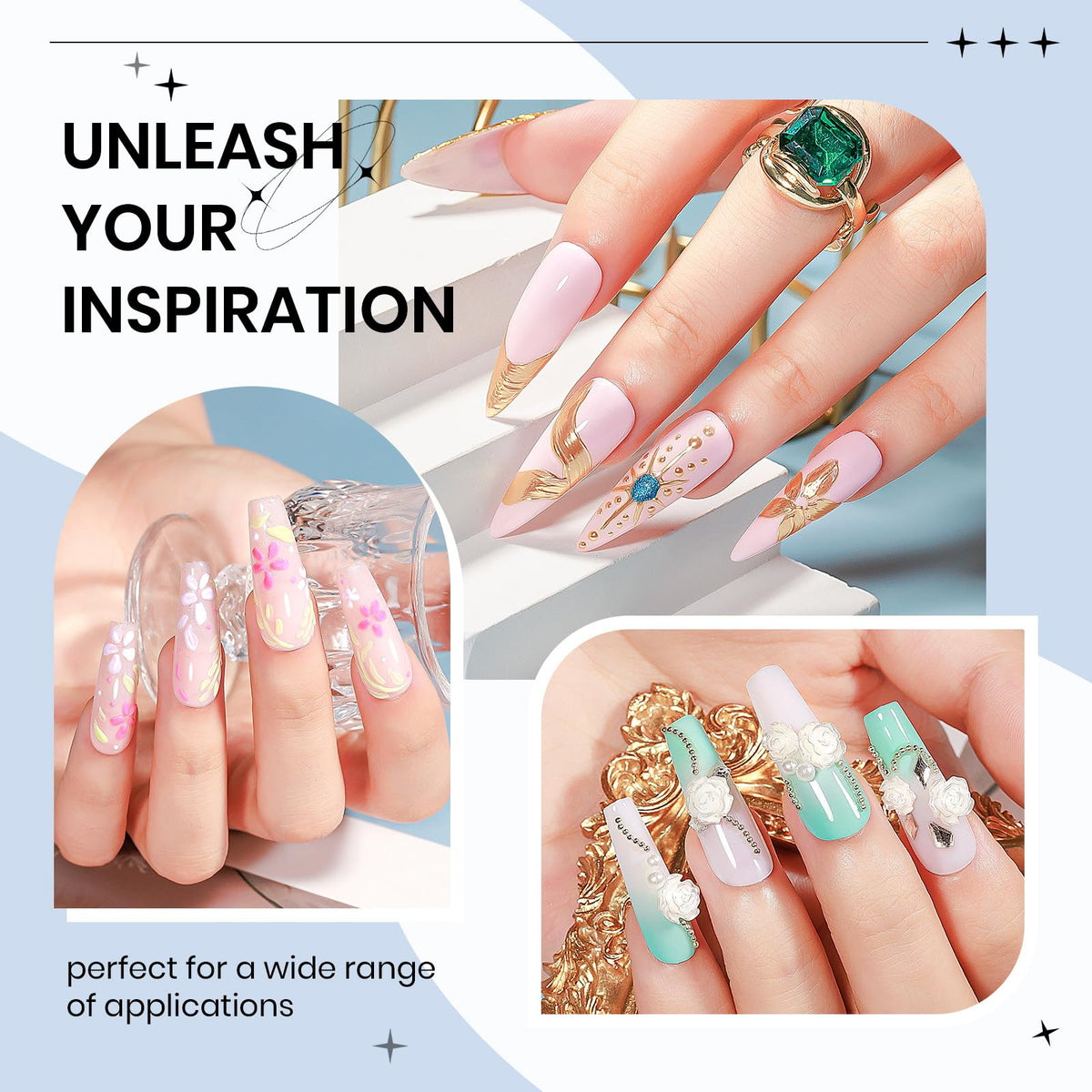 Application of SUPWEE 3D Gel on nails