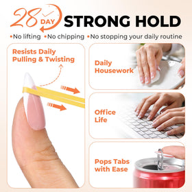 Application of UNA GELLA Nail Glue on press-on nails