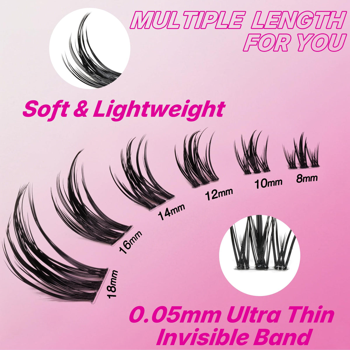 Application of VEYESBEAUTY lash clusters using a lash applicator