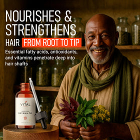 Application of Vital Strands Batana Oil on hair