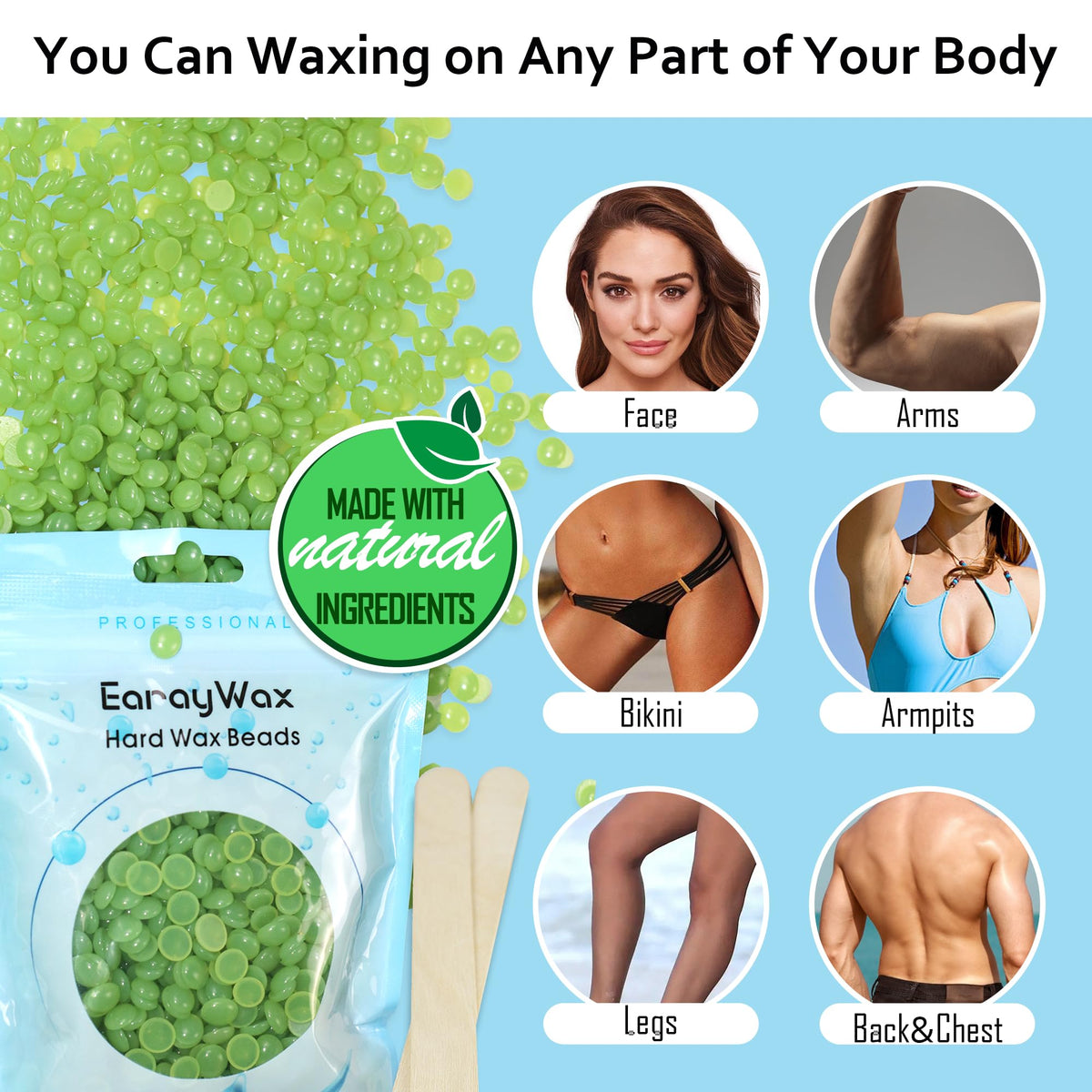 Application of wax using wooden applicator from EARAYWAX kit