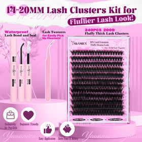 Application of Yawamica lash clusters with tweezers