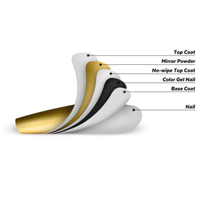 Application process of Artdone chrome nail powder on nails