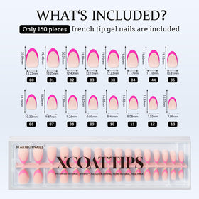 Application process of BTARTBOXNAILS Pastel French Tip Press On Nails