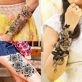 Application process of COKTAK temporary tattoo on skin