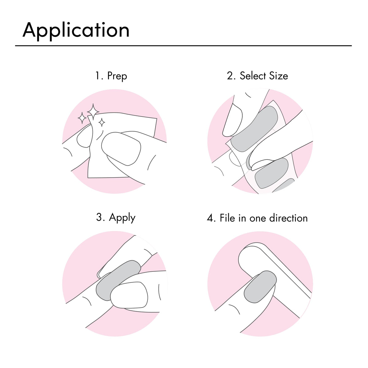 Application process of Dashing Diva nail strips