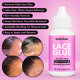 Application process of Dolahair Lace Glue on skin