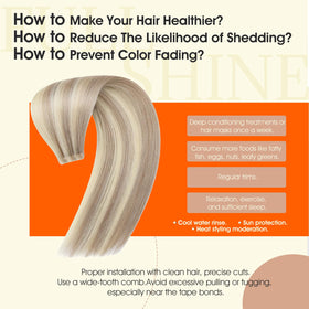 Application process of Full Shine Tape in Hair Extensions