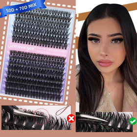 Application process of Geeneiya lash clusters using tweezers