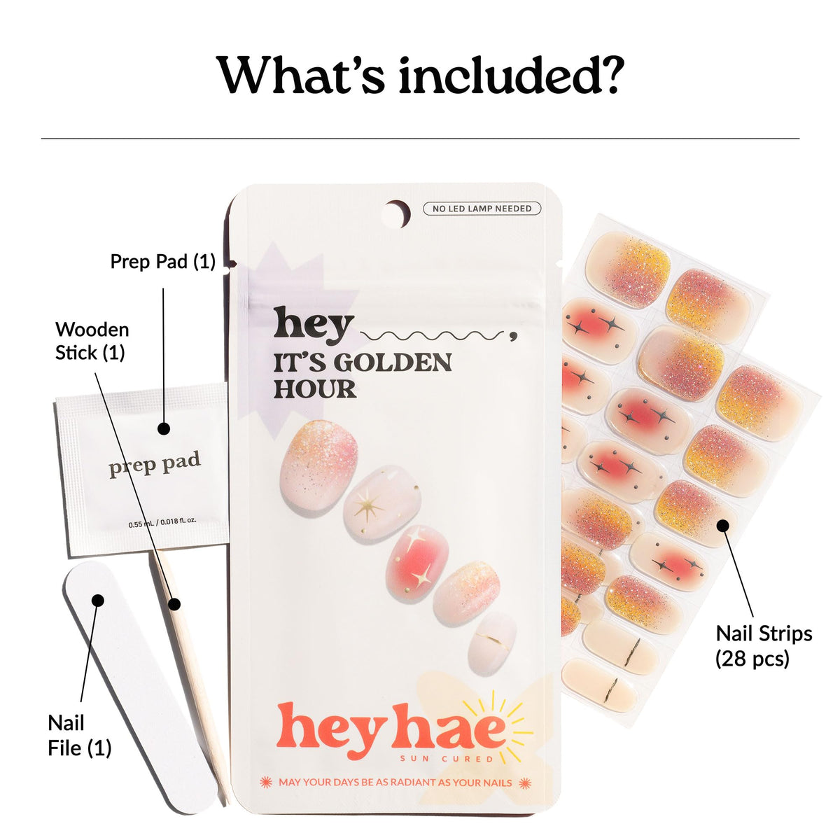 application process of heyhae Semi Gel Nail Strips on nails