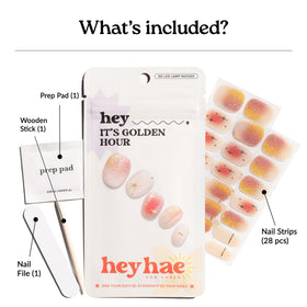 application process of heyhae Semi Gel Nail Strips on nails