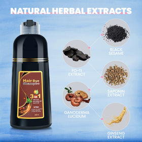 Application process of IIIMEIDU Dark Burgundy Hair Dye Shampoo