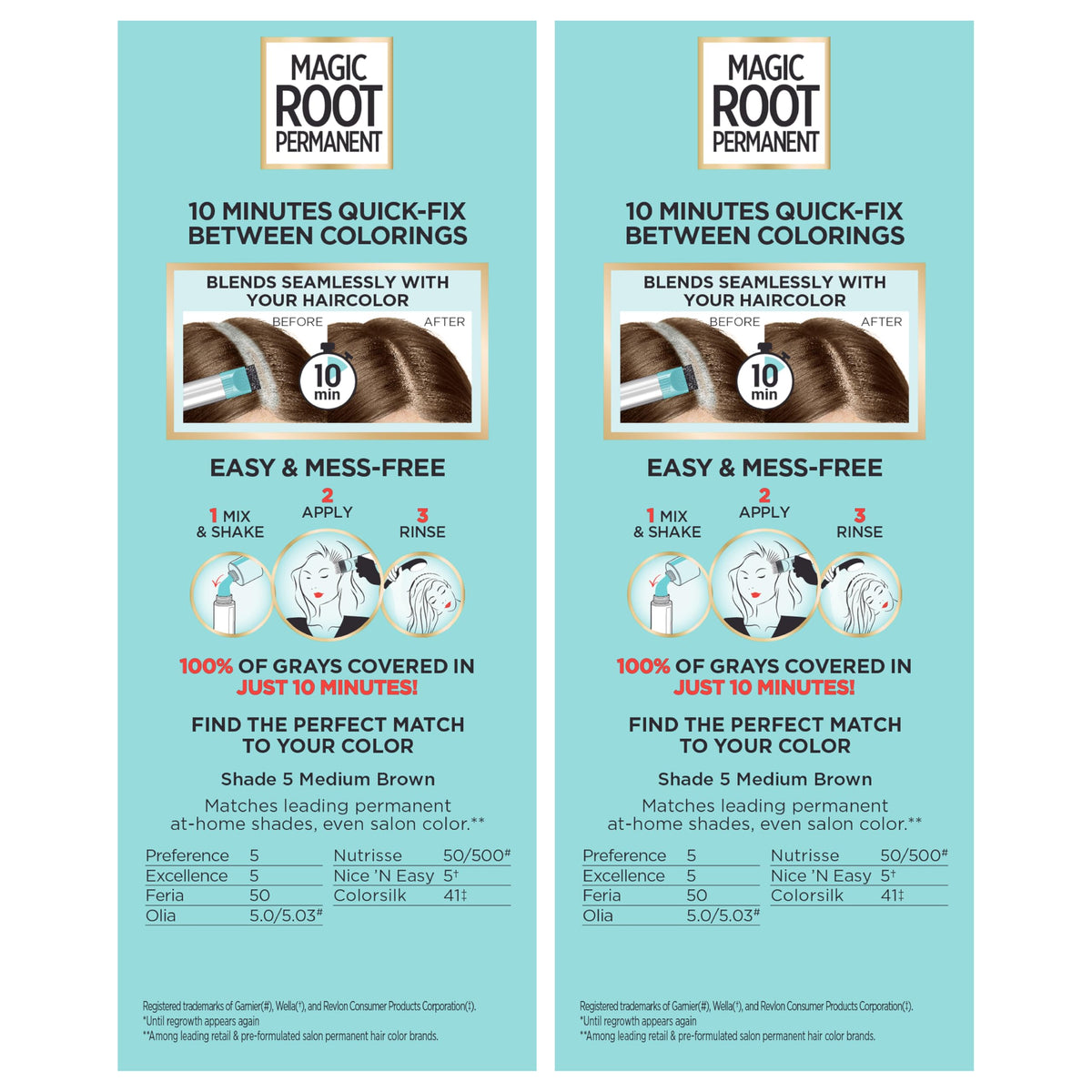 Application process of L'Oreal Paris hair color on roots