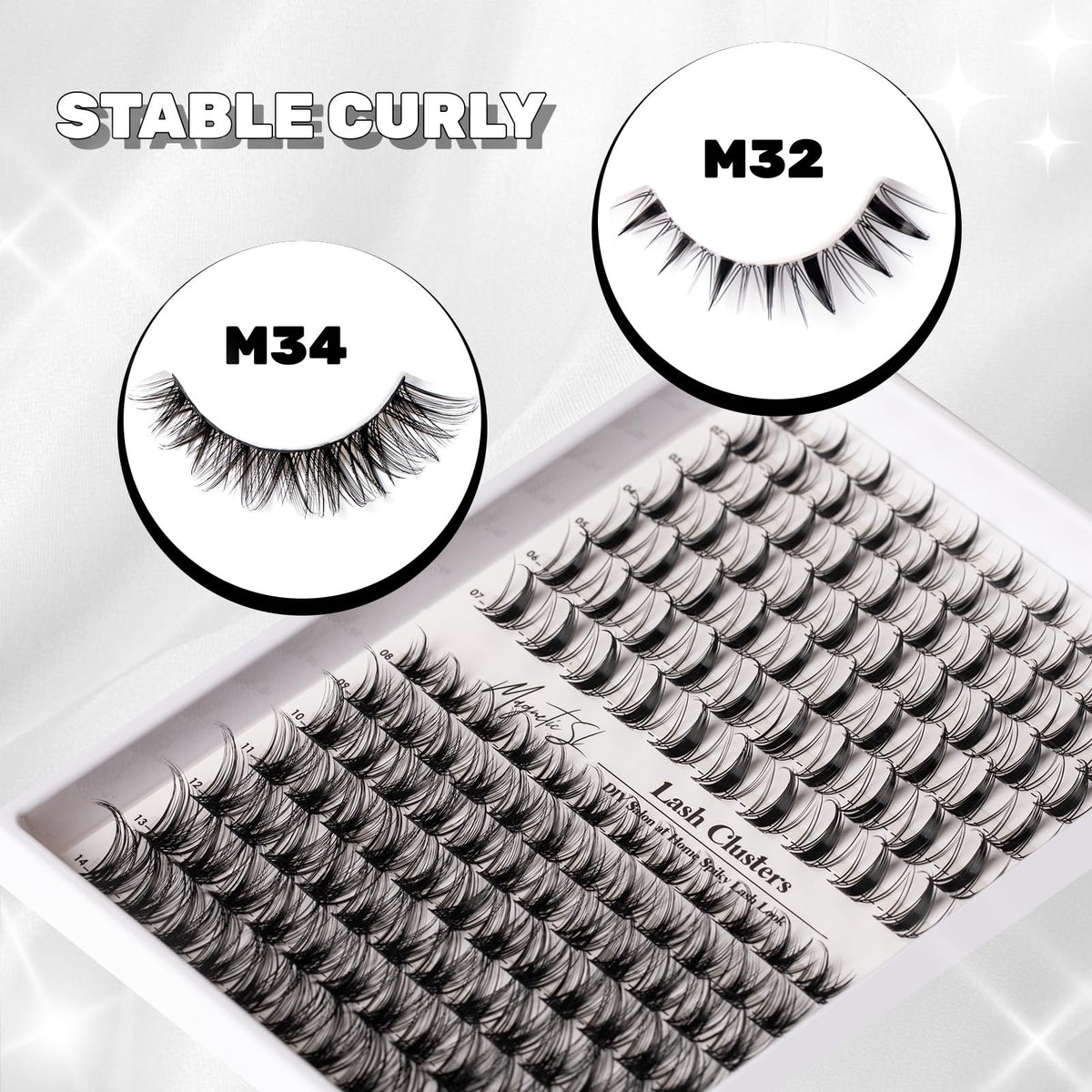 Application process of Magnetic SL lash clusters on natural lashes
