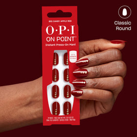 Application process of OPI On Point Big Candy Apple Red Press On Nails