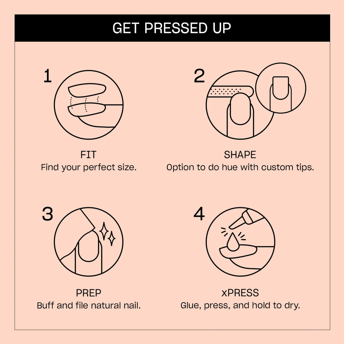 Application process of OPI On Point nails with glue
