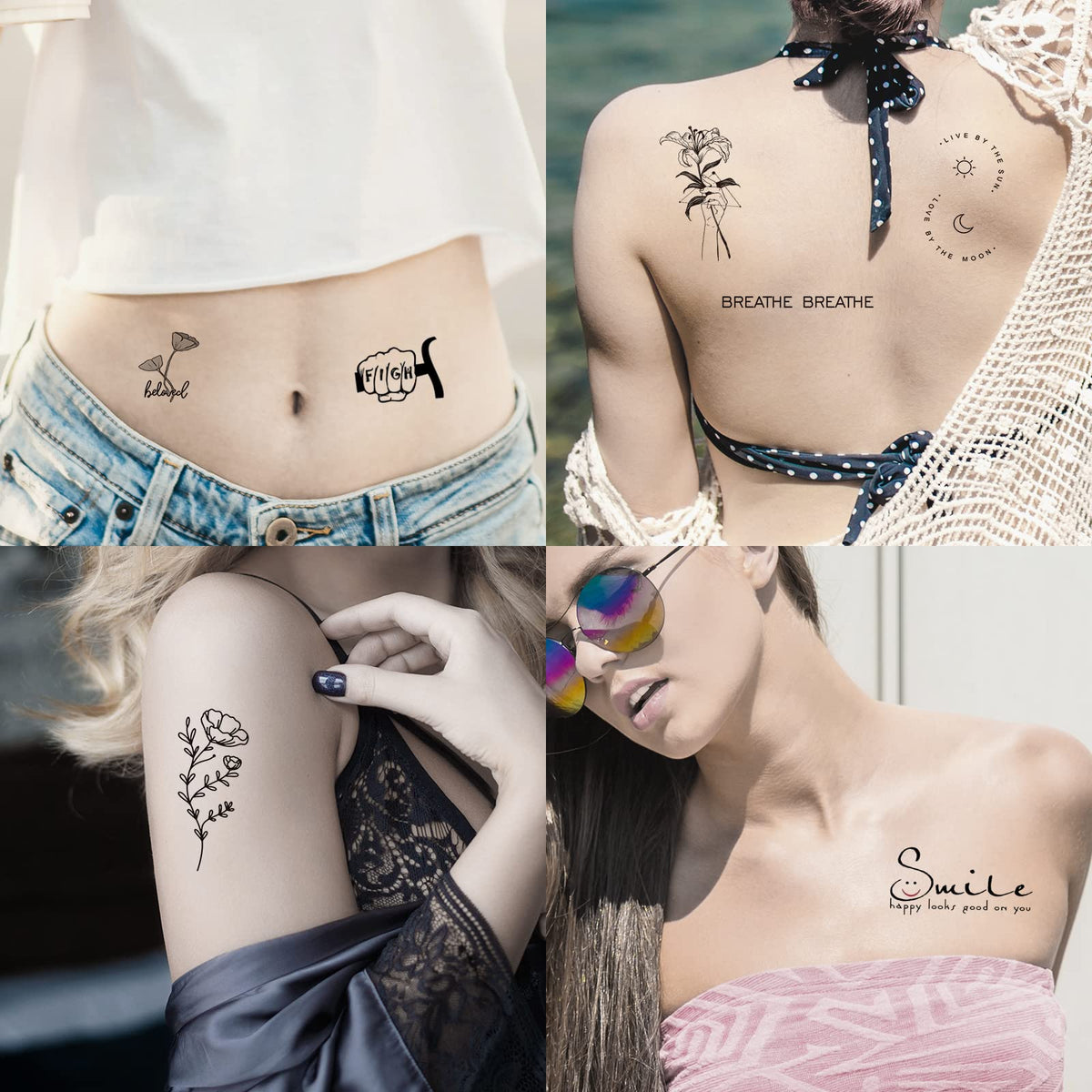Application process of temporary tattoos on skin