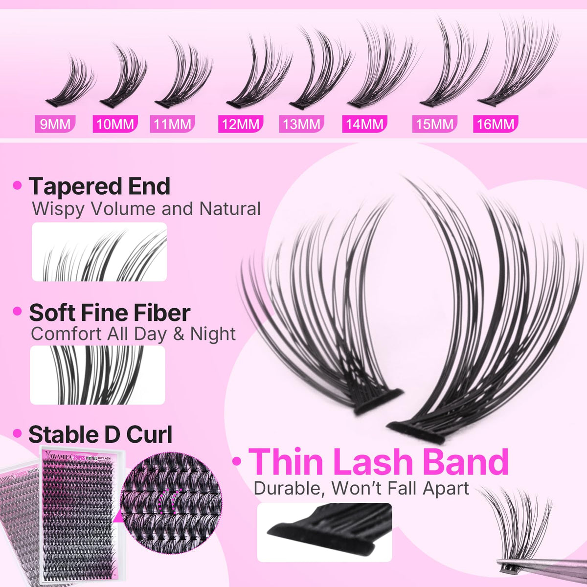 Application process of Yawamica Lash Clusters Kit