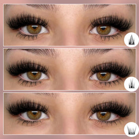 Application process of zanlufly Natural Lower Lashes on model