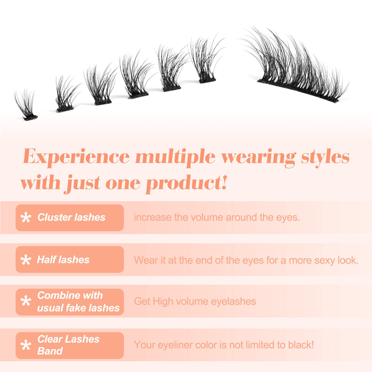 Application tips for Newcally Half Lashes