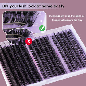 Application tips for Ocean Pearl Lash Clusters on natural lashes