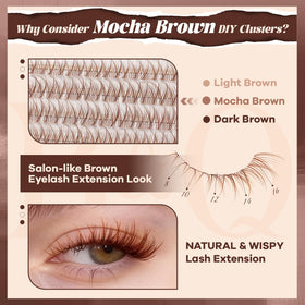 Application tools included in B&Qaugen Brown Lash Clusters Kit