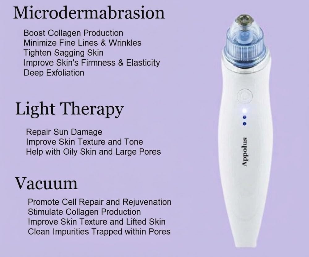 Appolus Microdermabrasion Machine with two diamond tips displayed