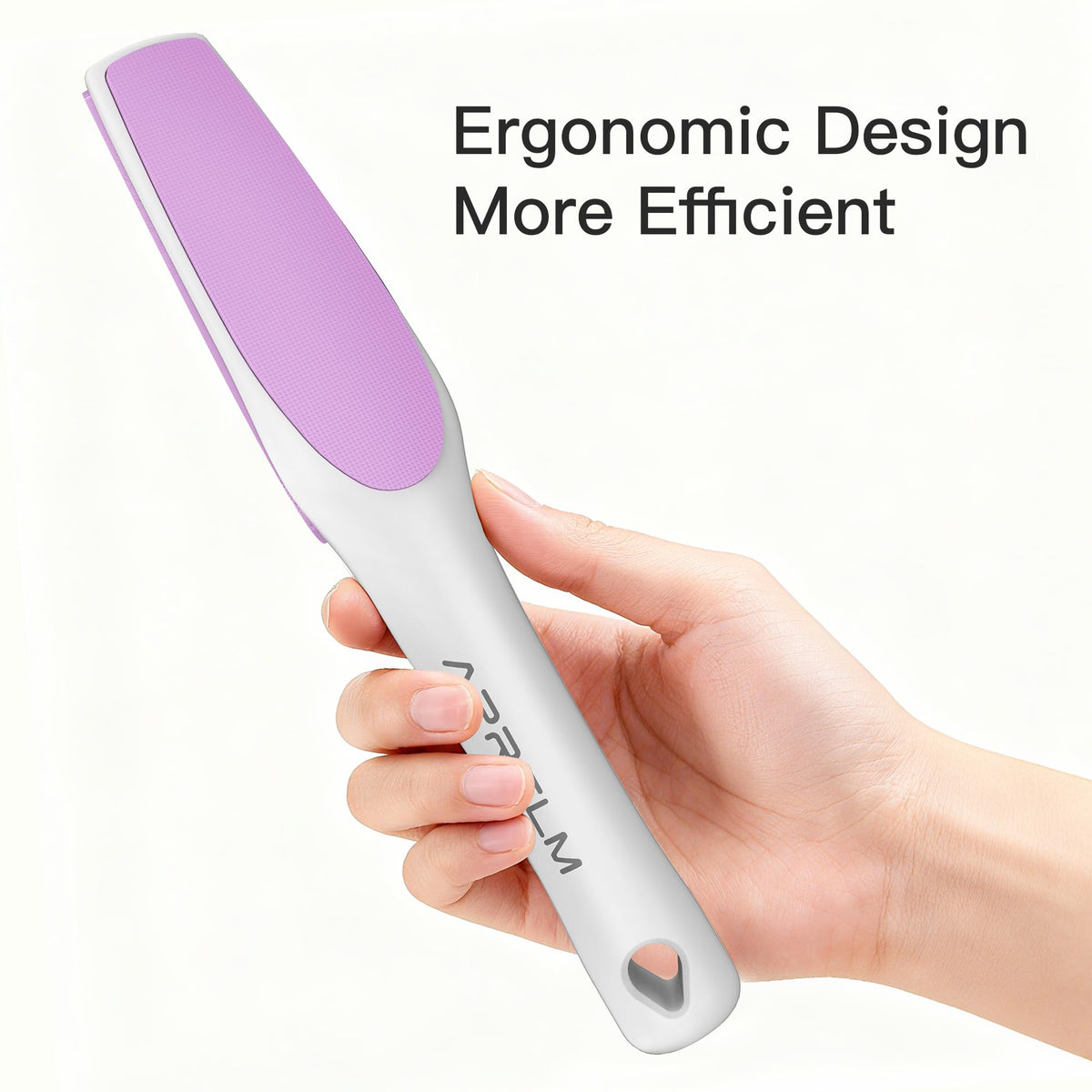 APRELM foot file with ergonomic grip in hand