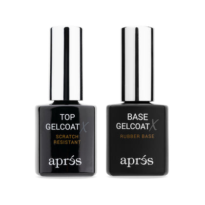 APRÉS Base Coat X & Top Gelcoat X Set 15ml front view