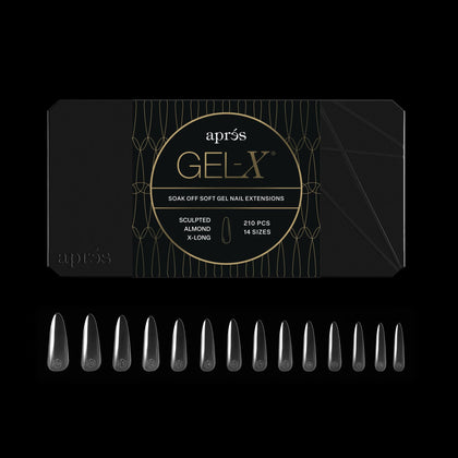 APRÉS Gel-X Almond Nail Tips box front view with 280 tips