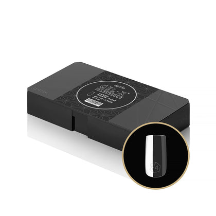 APRÉS Gel-X Natural Square Short Tip Box front view with 500 tips