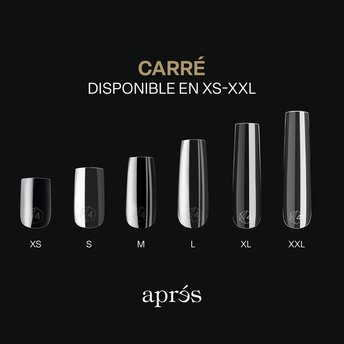 APRÉS Gel-X Square Nail Tips box side view