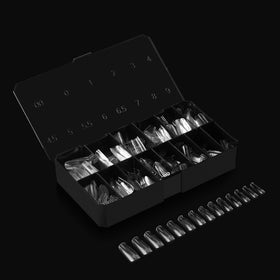 APRÉS Gel-X Square Nail Tips displayed with a manicure setup