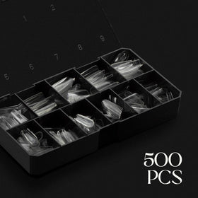 APRÉS Gel-X® tips displayed in a neat arrangement