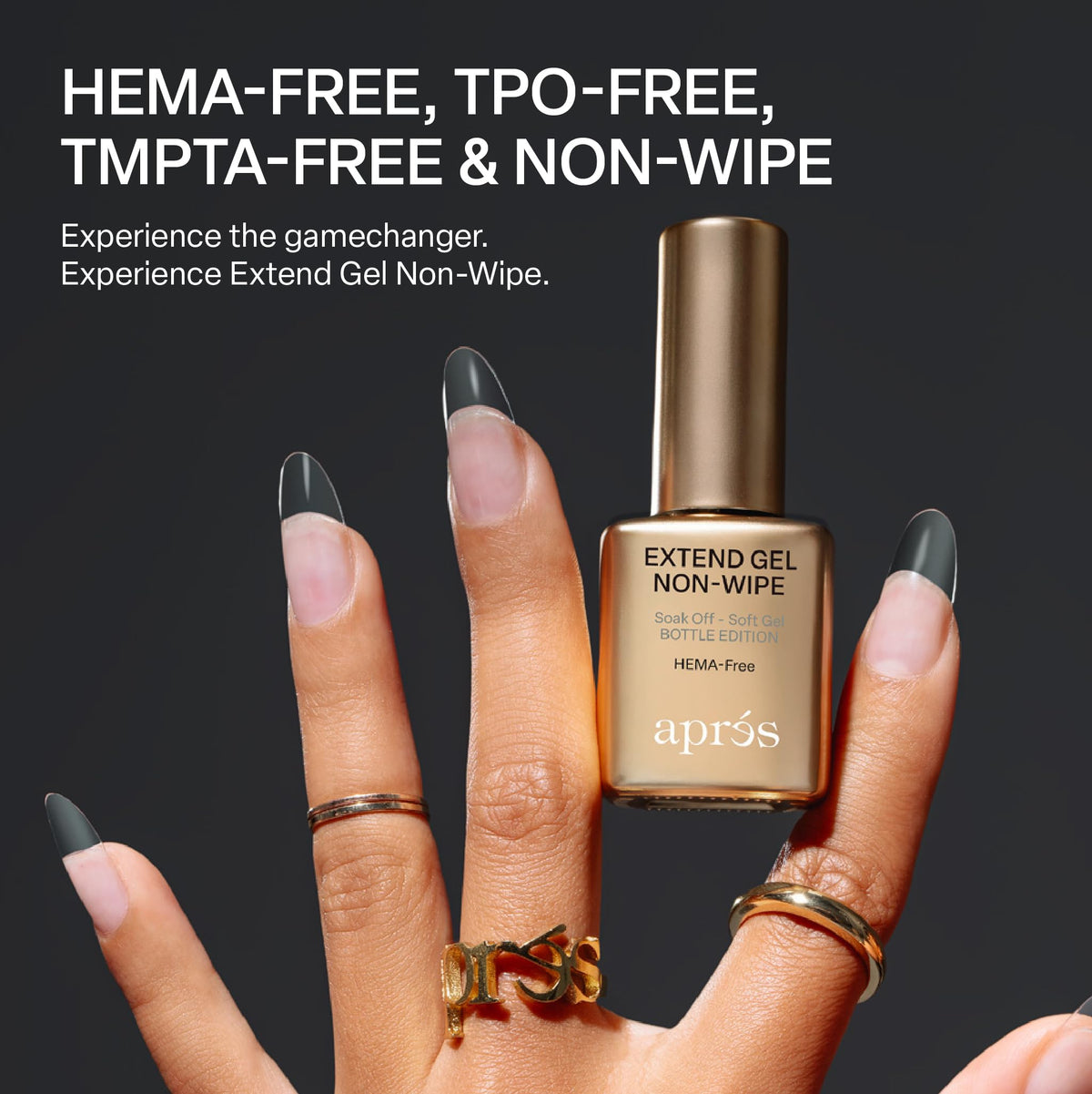 APRÉS Nail Non-Wipe Extend Gel application on nails