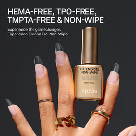 APRÉS Nail Non-Wipe Extend Gel application on nails