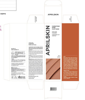 APRILSKIN Carrotene IPMP Clay Mask being applied with a brush