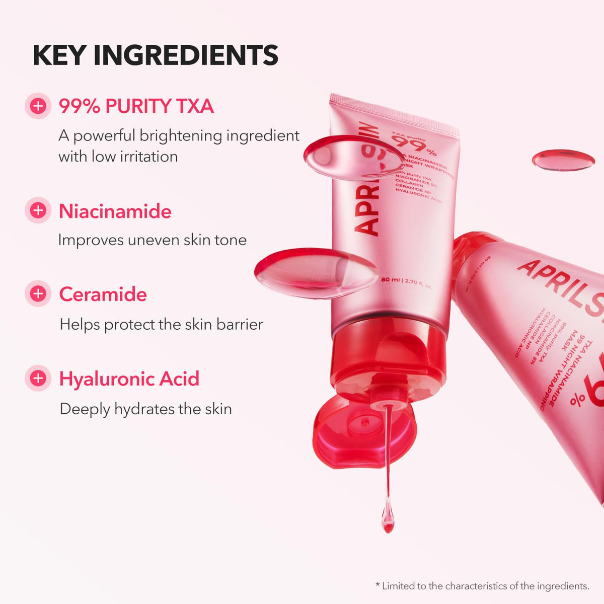 APRILSKIN TXA Niacinamide 99 Mask texture close-up