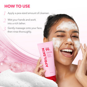 APRILSKIN TXA Niacinamide 99 Pore Care Deep Cleanser lifestyle scene