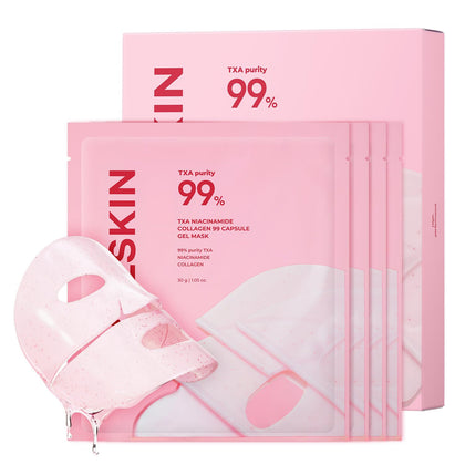 APRILSKIN TXA Pink Capsule Gel Mask front view with packaging