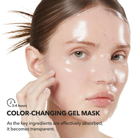 APRILSKIN TXA Pink Capsule Gel Mask in use on a model