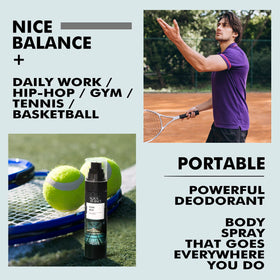 AQUA BLANCE Body Spray for Men individual bottle front view