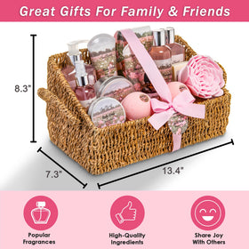 Aqua Elegante Spa Gift Basket beautifully packaged for gifting