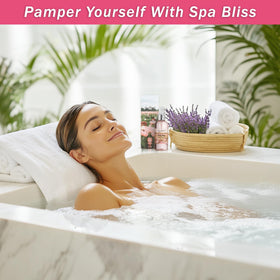 Aqua Elegante Spa Gift Basket showing body scrub and bath soap