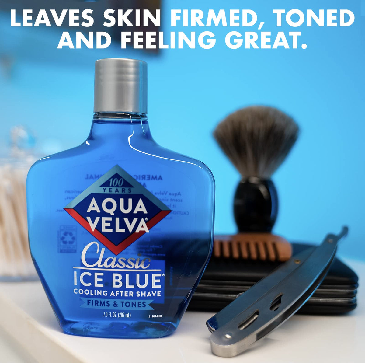 Aqua Velva After Shave Classic Ice Blue 7 Ounce back label