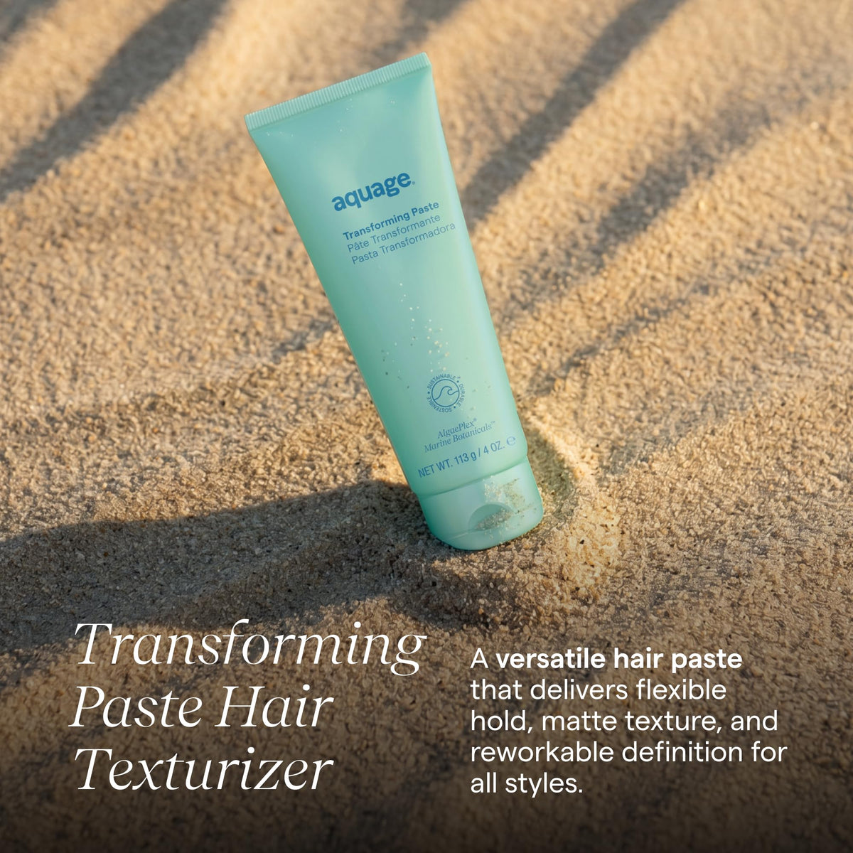 Aquage Hair Paste 4 oz back view with ingredients